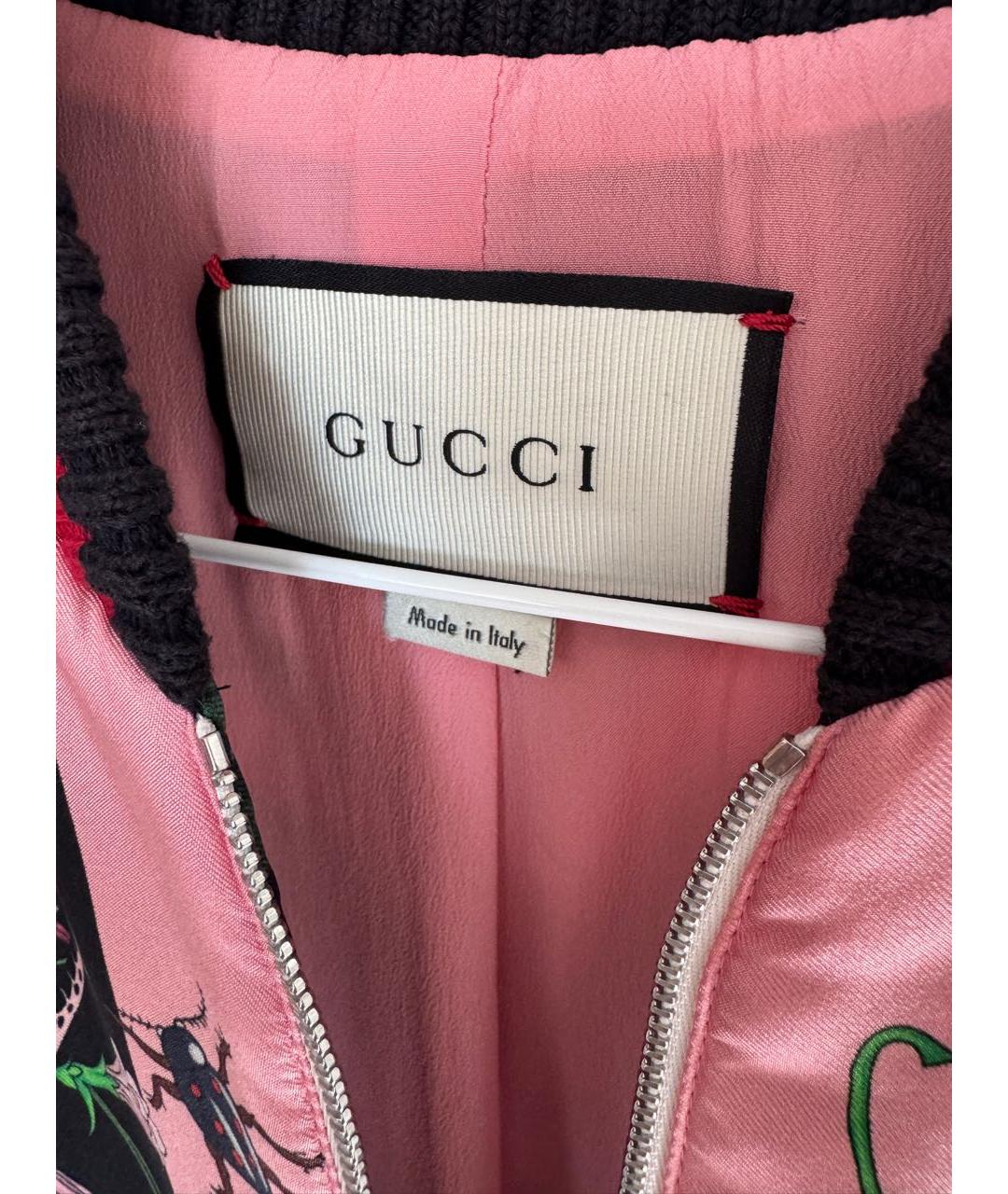 GUCCI Розовая шелковая куртка, фото 3