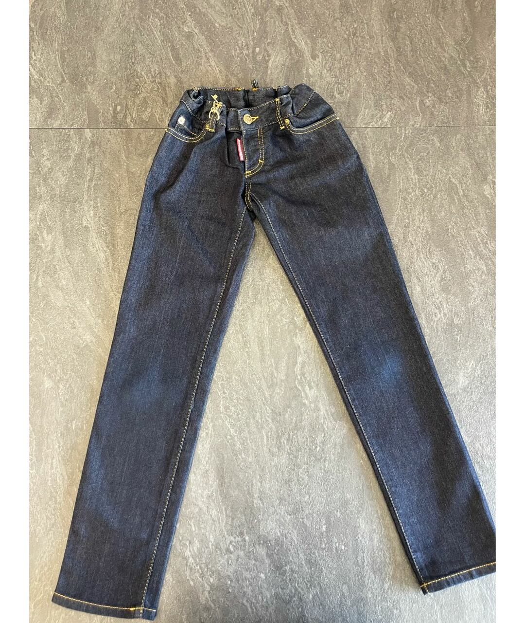 DSQUARED2 Темно-синие хлопковые детские джинсы, фото 6