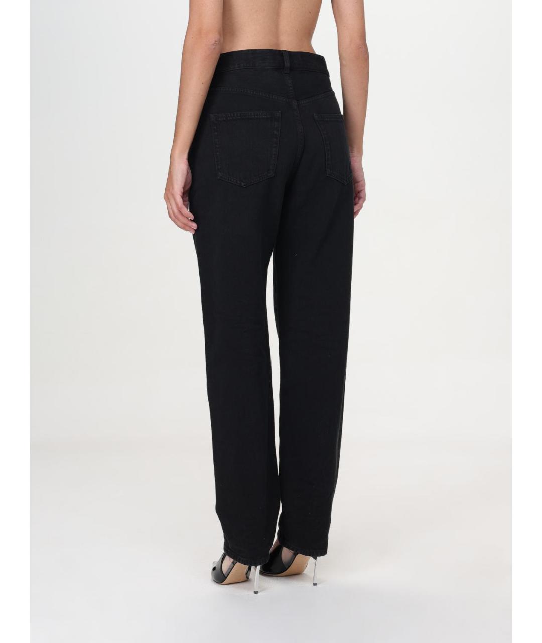 SAINT LAURENT Темно-синие хлопковые прямые джинсы, фото 4