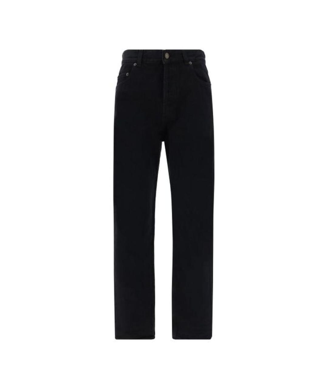 SAINT LAURENT Темно-синие хлопковые прямые джинсы, фото 1