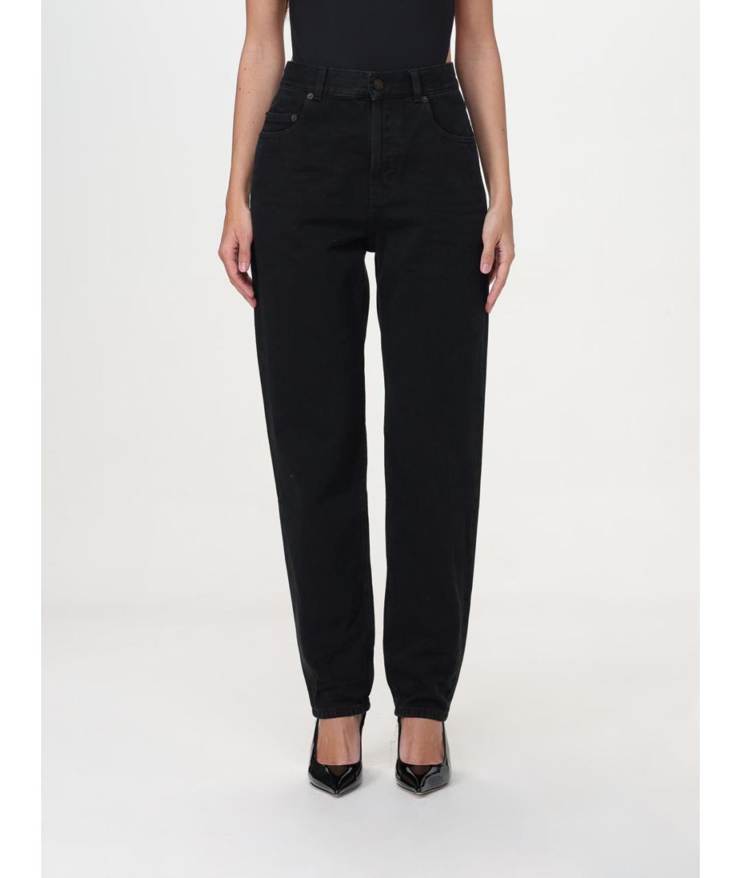 SAINT LAURENT Темно-синие хлопковые прямые джинсы, фото 2