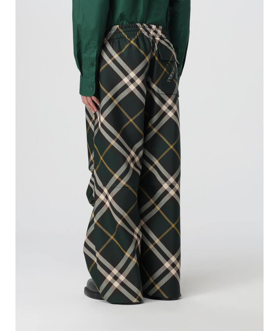 BURBERRY Зеленые повседневные брюки, фото 3