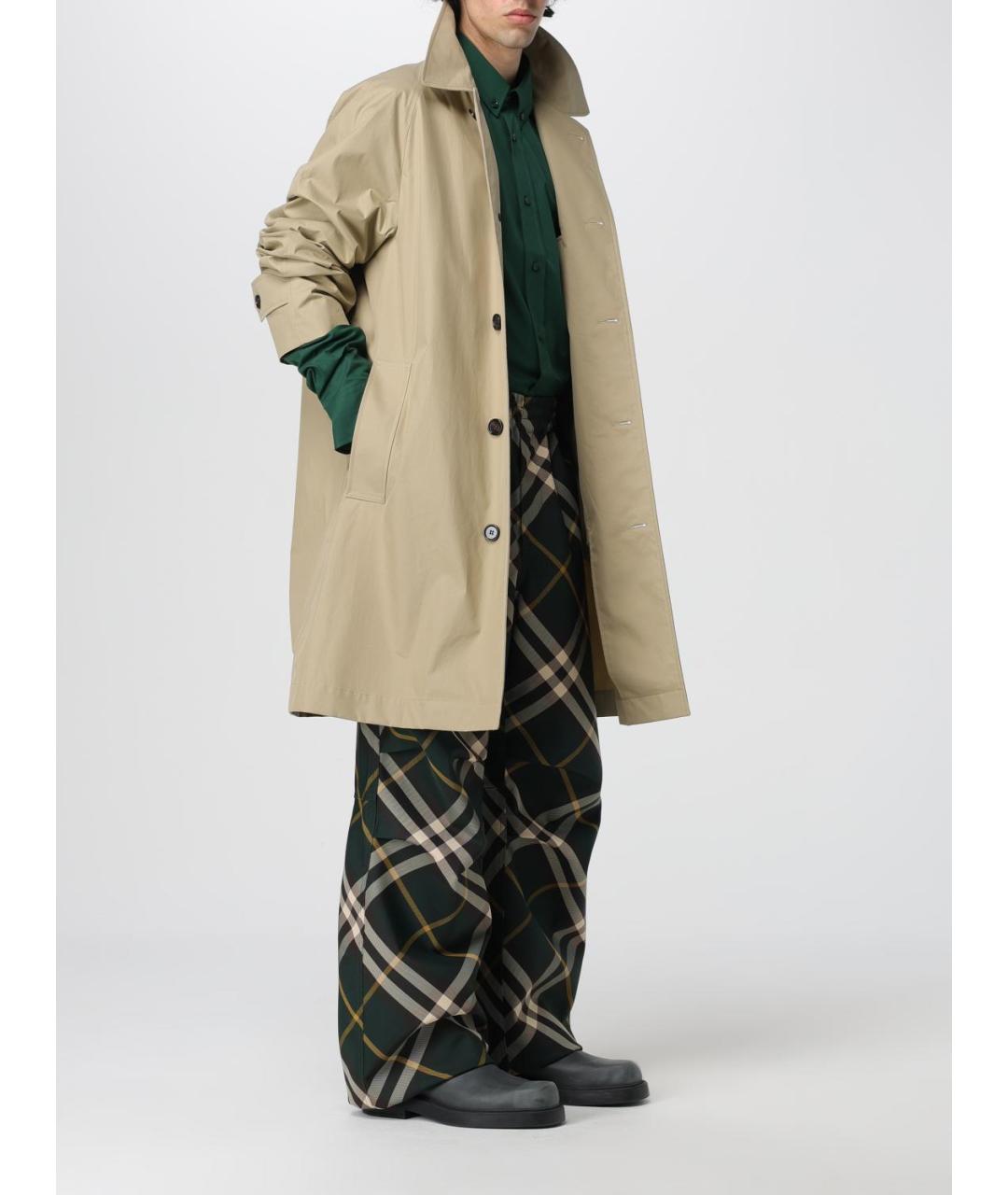 BURBERRY Зеленые повседневные брюки, фото 5