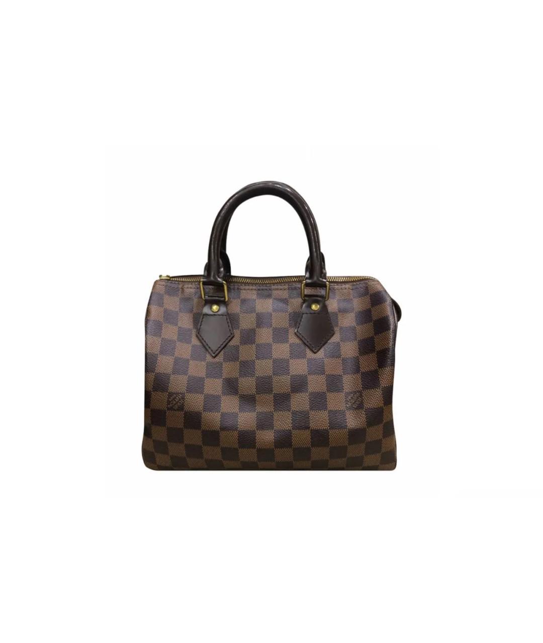 LOUIS VUITTON Коричневая кожаная сумка с короткими ручками, фото 1