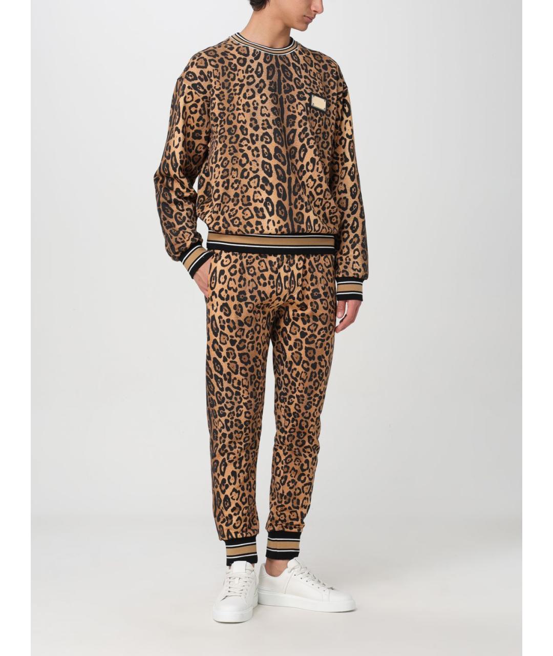DOLCE&GABBANA Мульти хлопковые повседневные брюки, фото 3