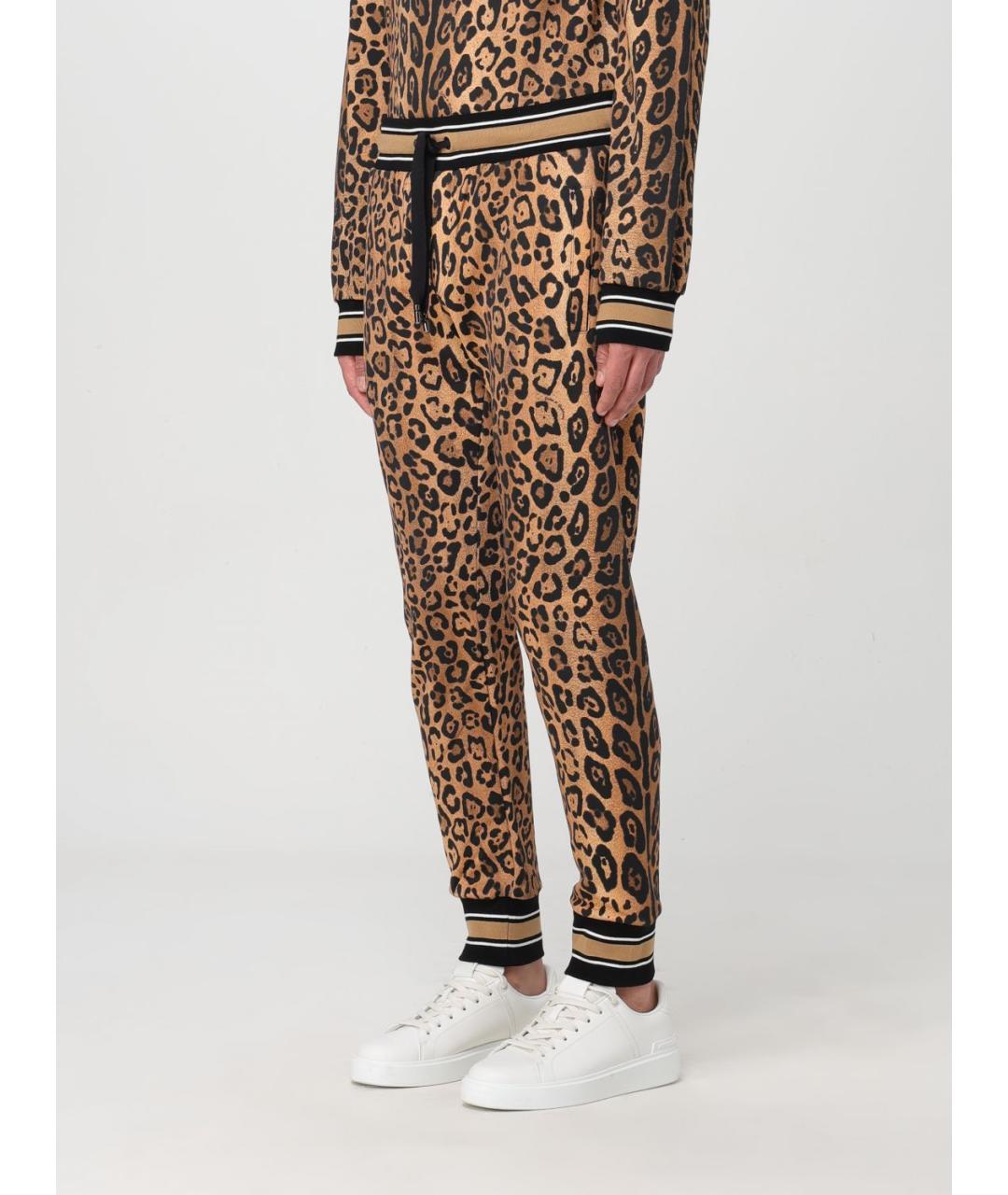 DOLCE&GABBANA Мульти хлопковые повседневные брюки, фото 5