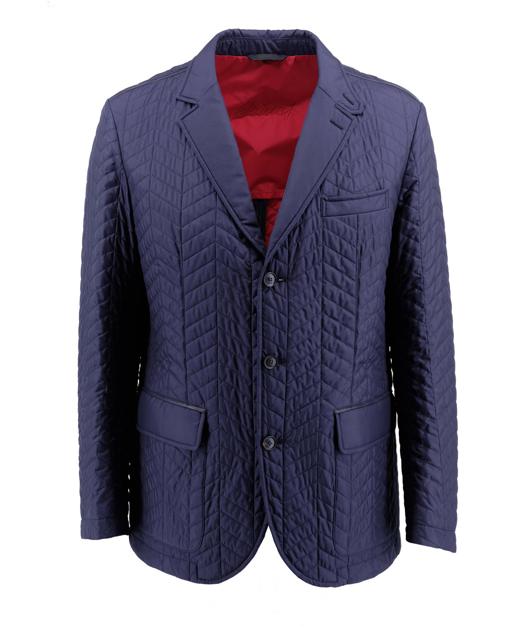 BRIONI Темно-синяя полиуретановая куртка, фото 1