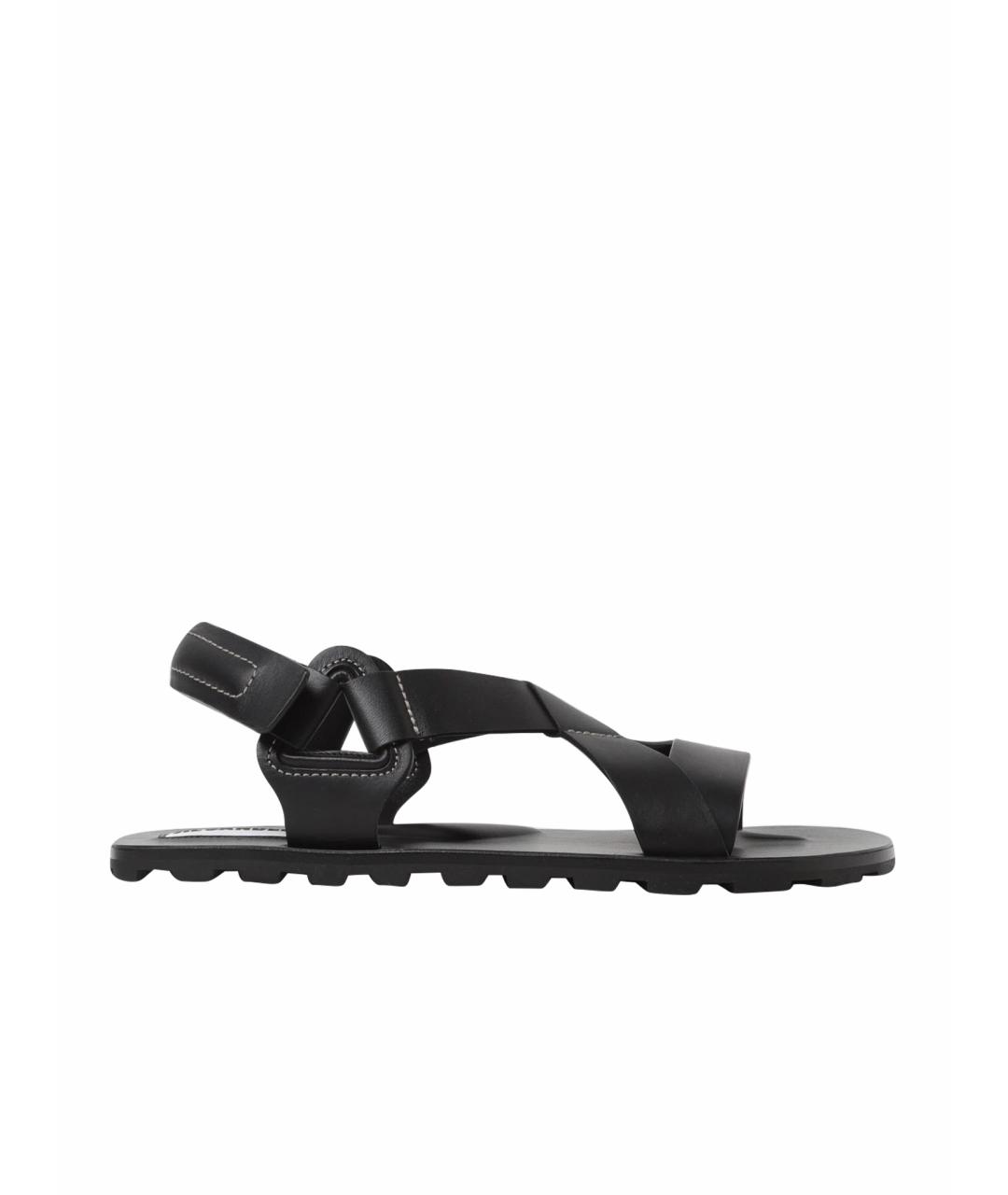JIL SANDER Черные сандалии, фото 1