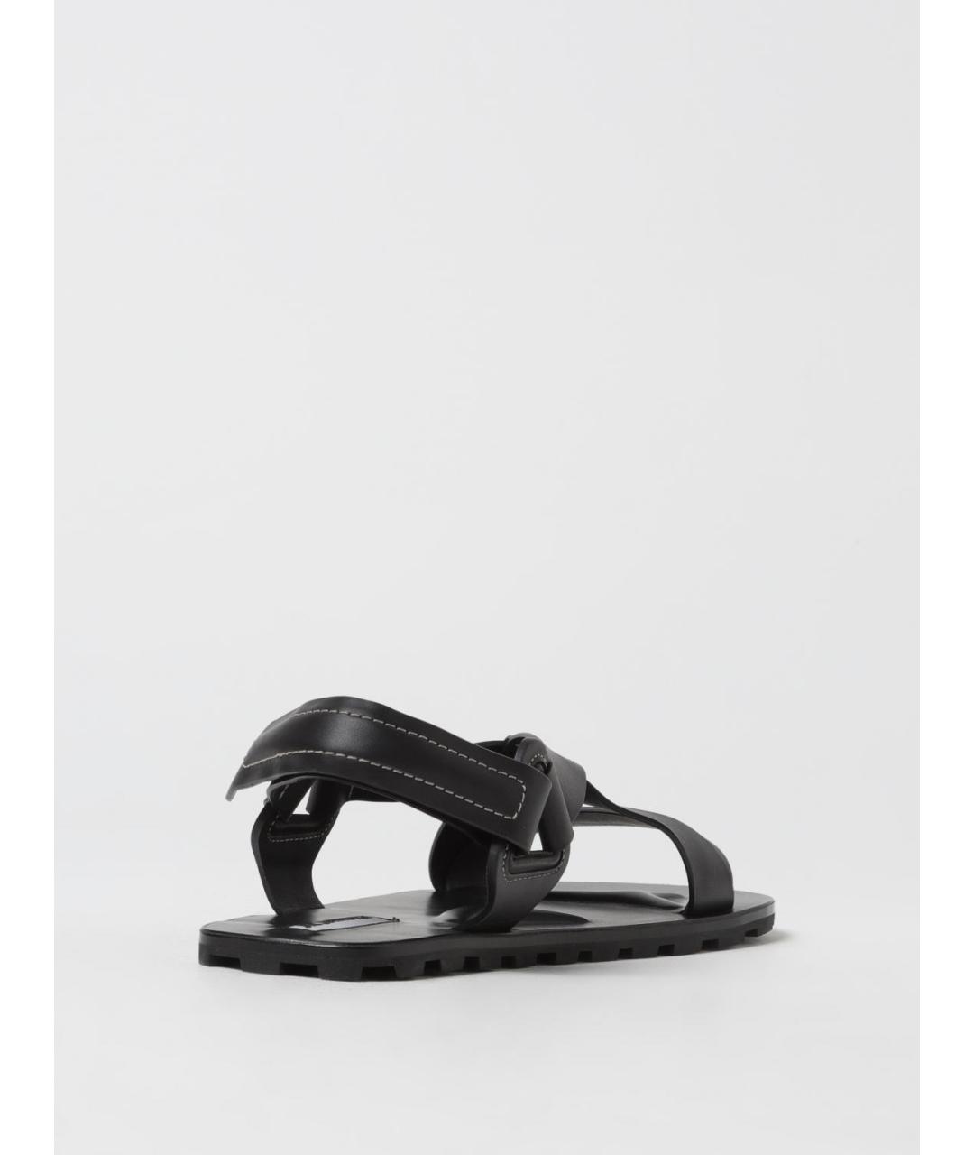 JIL SANDER Черные сандалии, фото 3