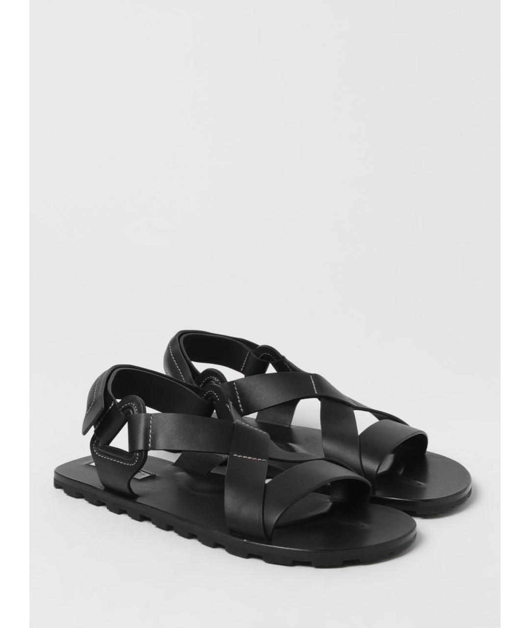 JIL SANDER Черные сандалии, фото 2