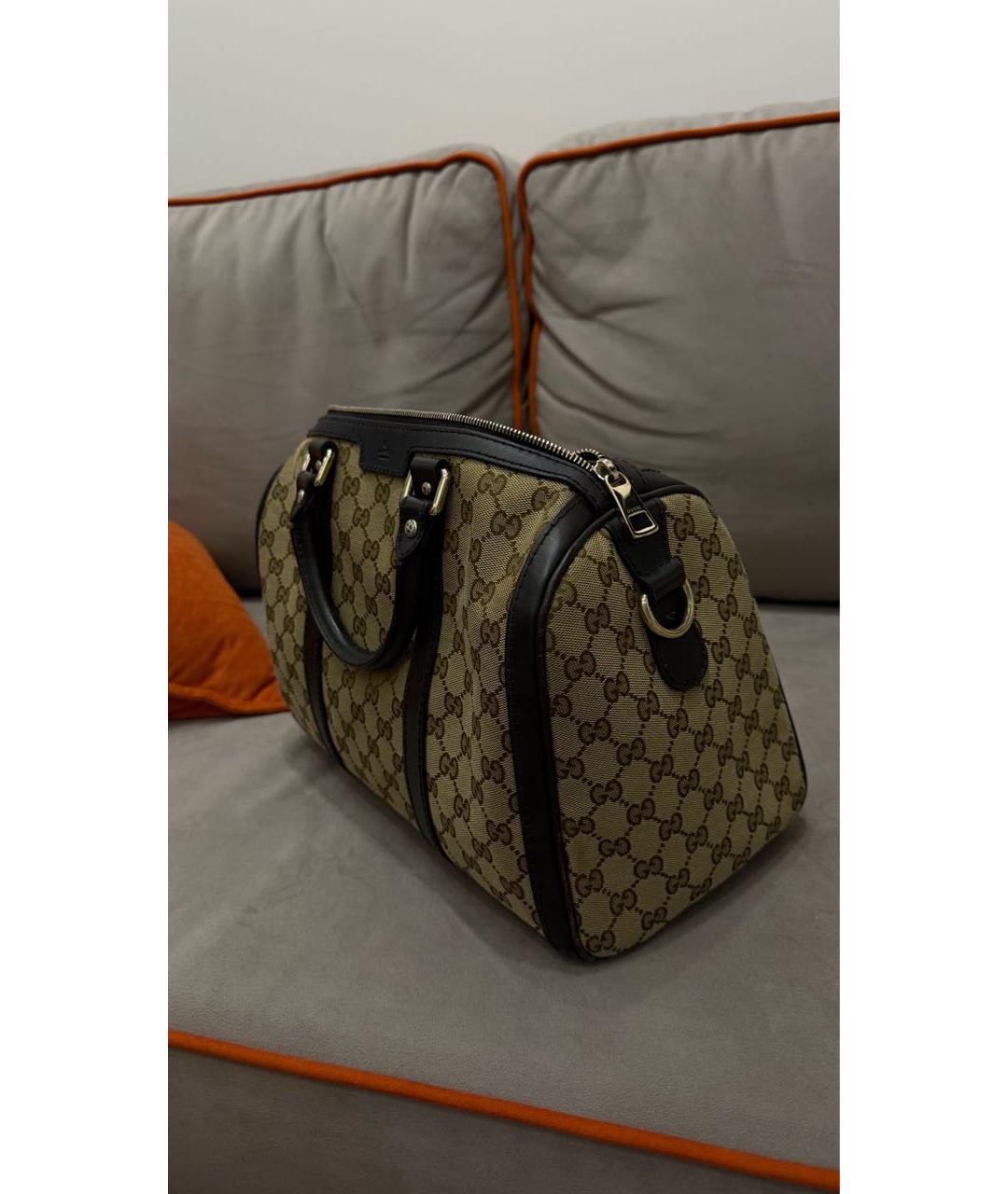 GUCCI Коричневая кожаная сумка с короткими ручками, фото 3