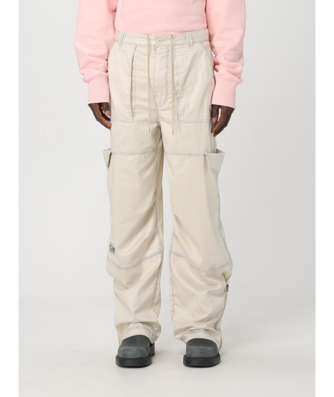 ACNE STUDIOS Бежевые синтетические повседневные брюки, фото 2