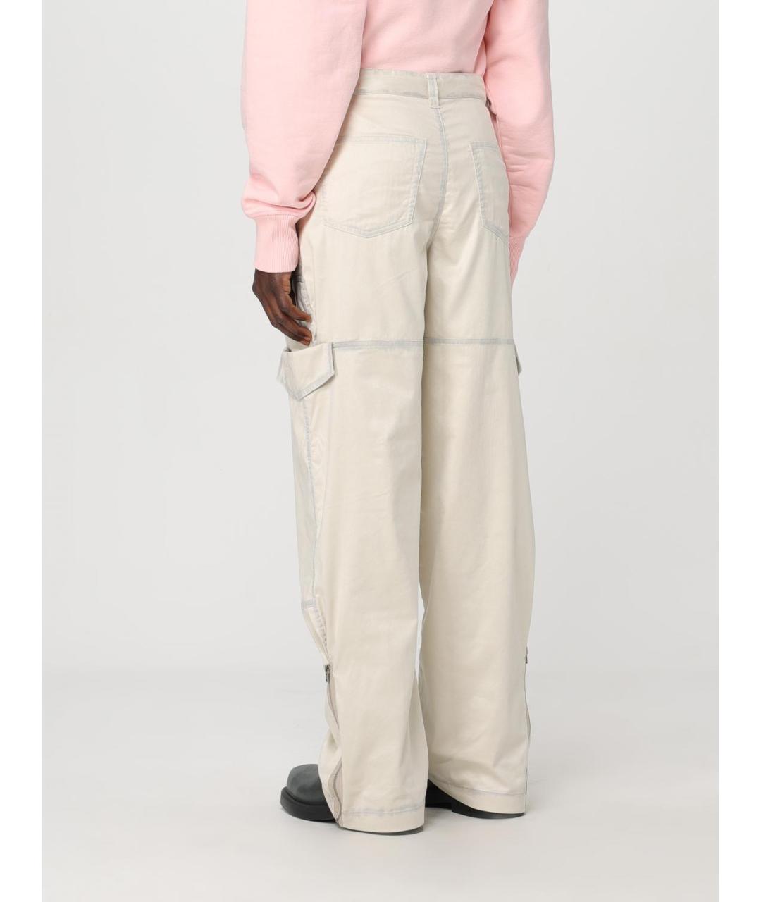 ACNE STUDIOS Бежевые синтетические повседневные брюки, фото 4