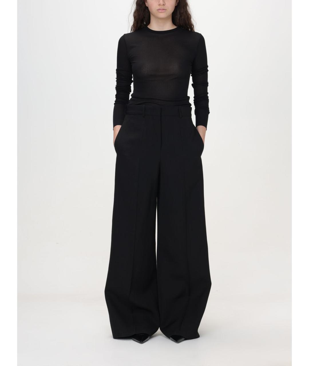 JIL SANDER Черные брюки широкие, фото 3