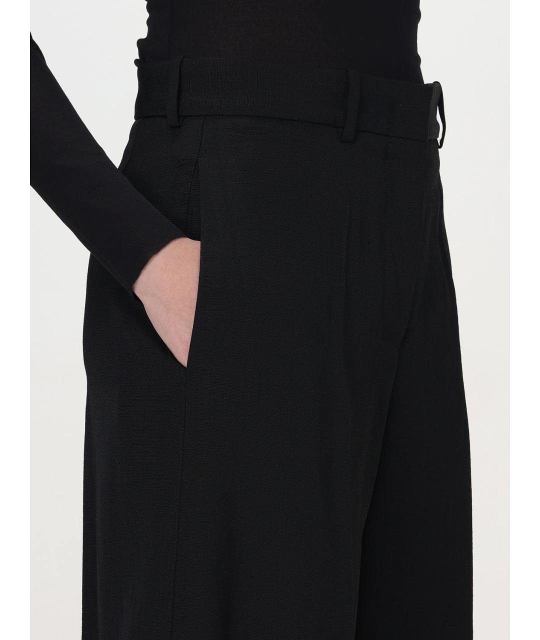 JIL SANDER Черные брюки широкие, фото 6