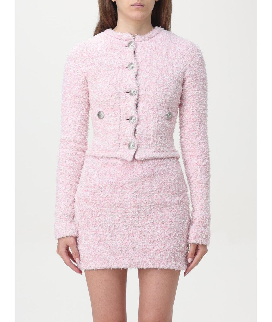 BALENCIAGA Розовый хлопковый кардиган, фото 2