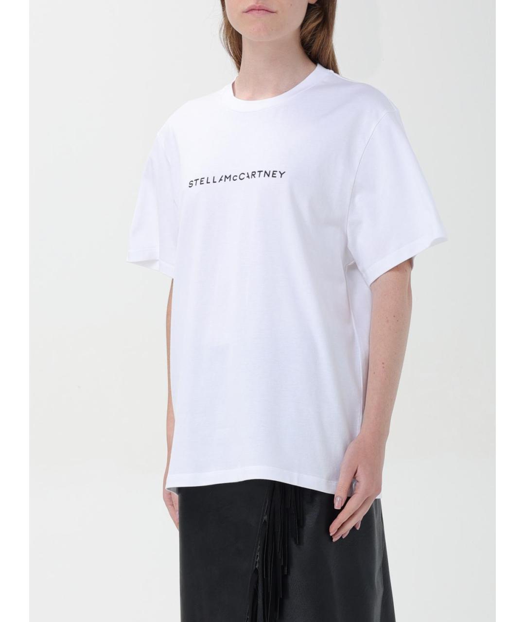 STELLA MCCARTNEY Белая хлопковая футболка, фото 4