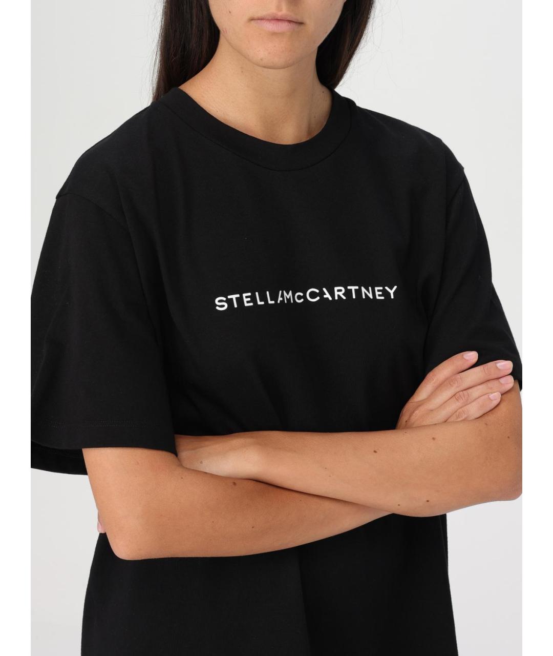 STELLA MCCARTNEY Черная хлопковая футболка, фото 6