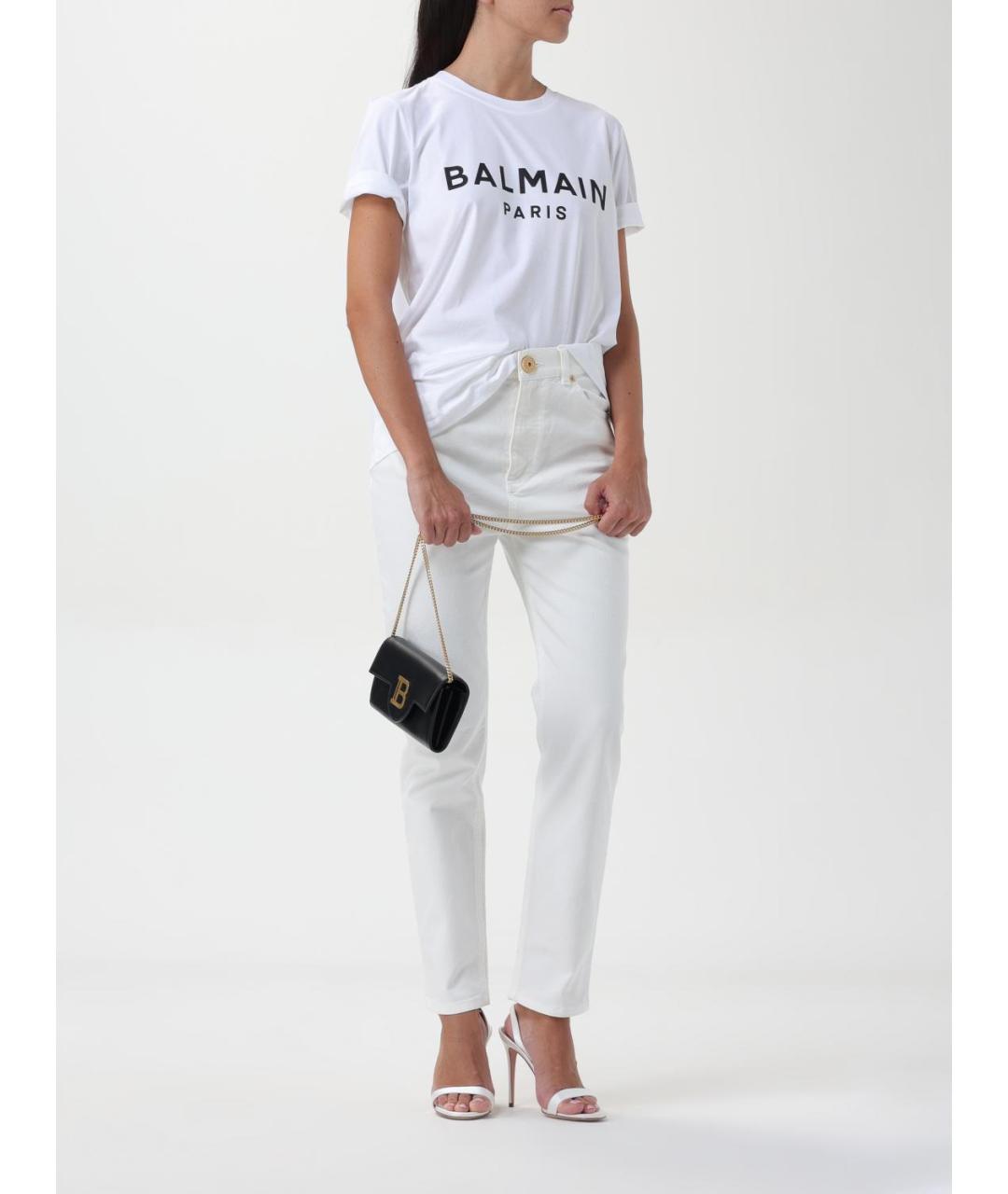 BALMAIN Белая хлопковая футболка, фото 3