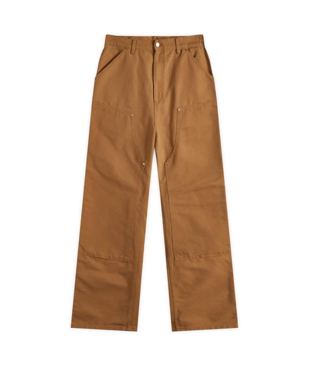 CARHARTT WIP Коричневые хлопковые повседневные брюки, фото 1