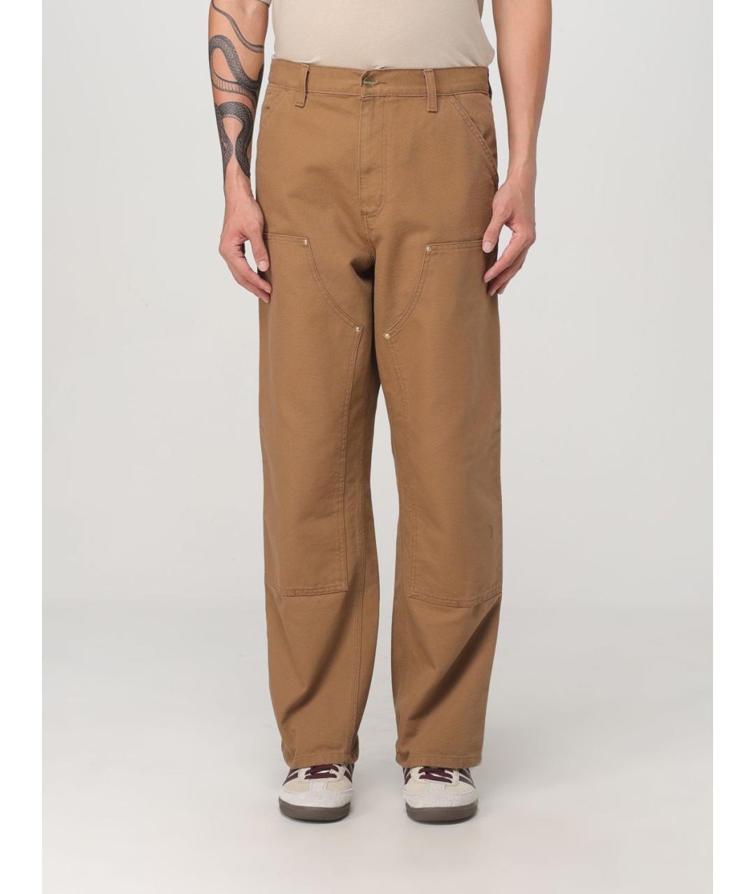CARHARTT WIP Коричневые хлопковые повседневные брюки, фото 2