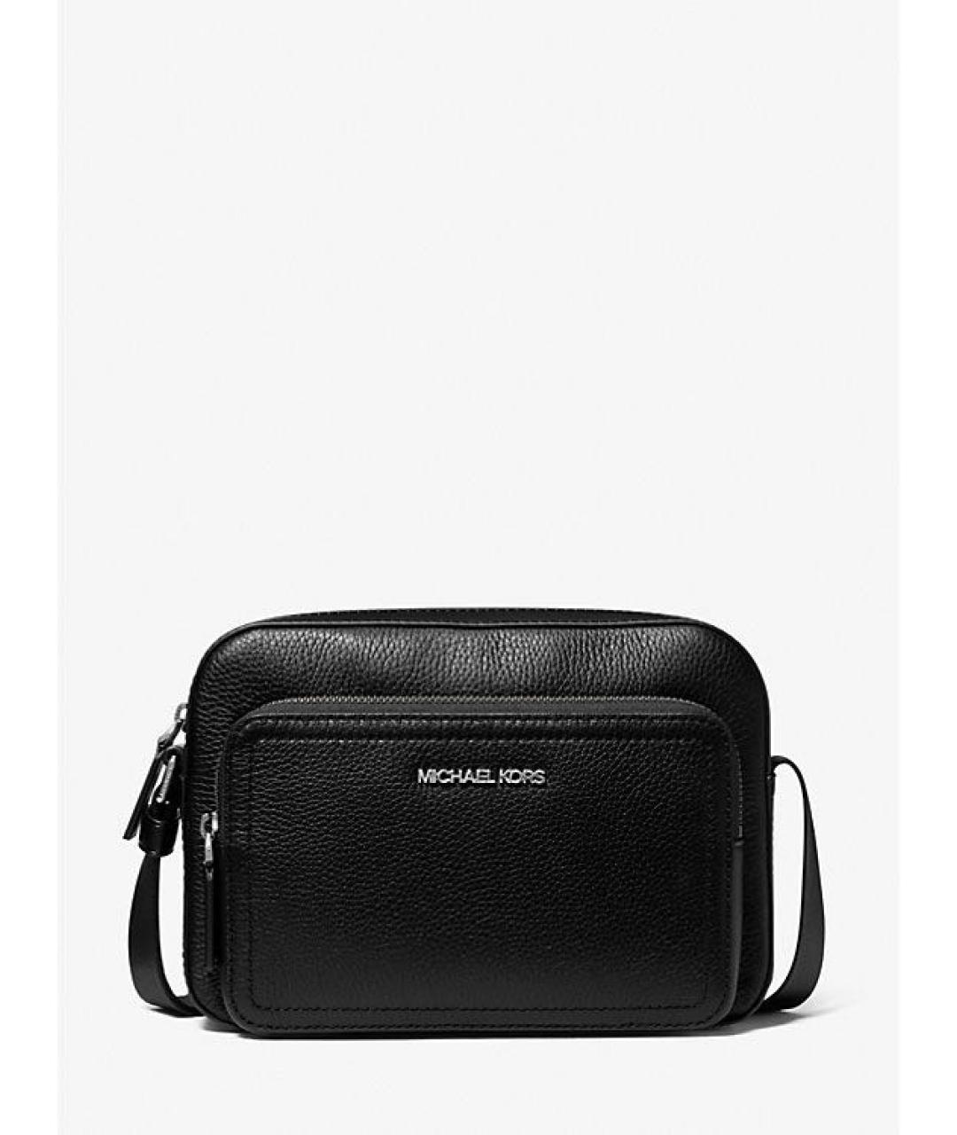 MICHAEL KORS Черная кожаная сумка на плечо, фото 4