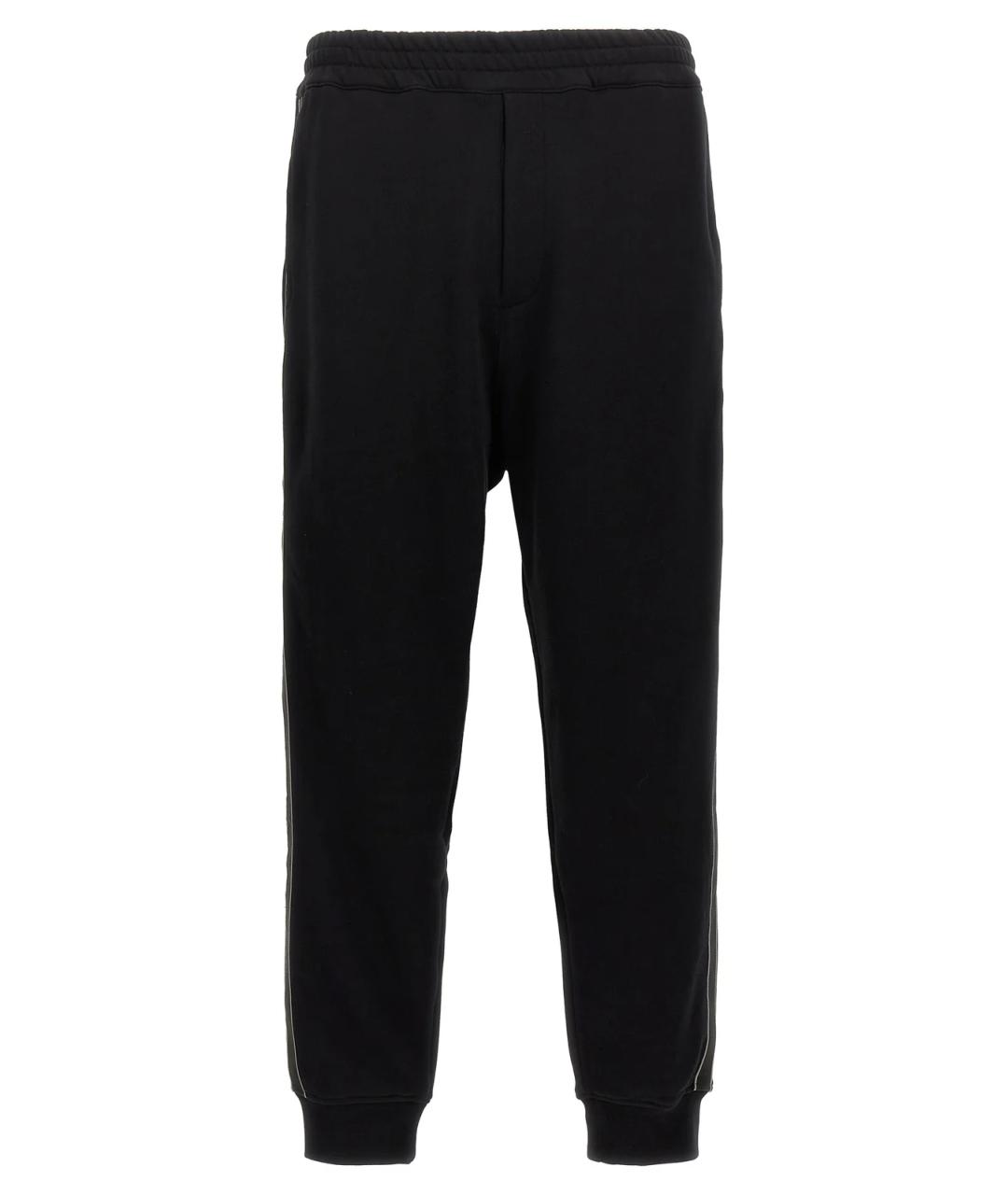 ALEXANDER MCQUEEN Черные хлопковые повседневные брюки, фото 1