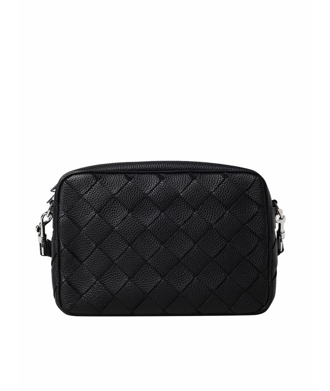 BOTTEGA VENETA Черная кожаная сумка на плечо, фото 1