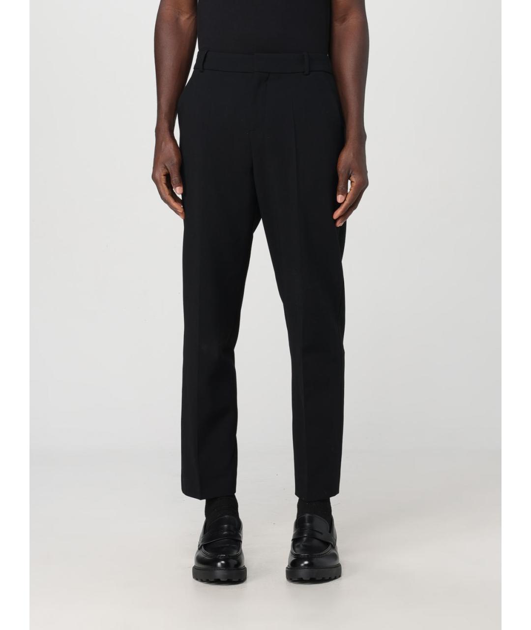 BALMAIN Черные вискозные повседневные брюки, фото 2