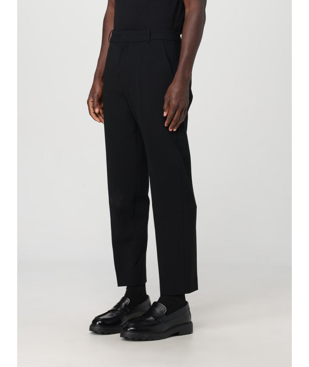BALMAIN Черные вискозные повседневные брюки, фото 4