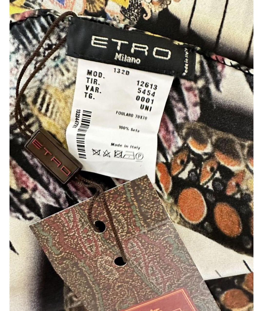 ETRO Мульти шелковый платок, фото 3