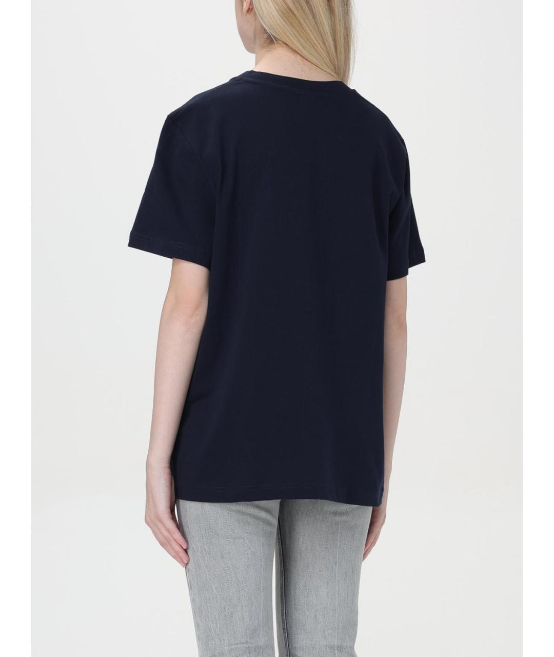 A.P.C. Темно-синяя хлопковая футболка, фото 3