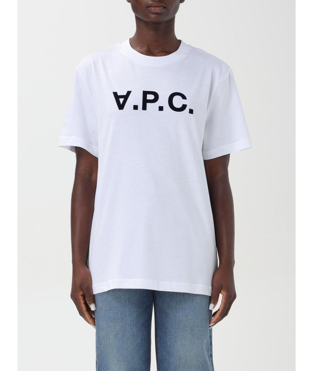 A.P.C. Белая хлопковая футболка, фото 2