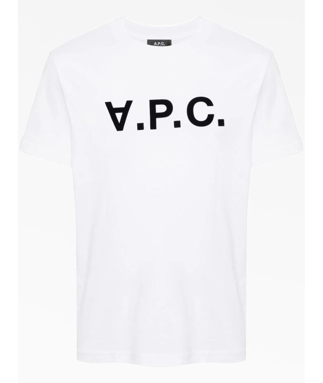 A.P.C. Белая хлопковая футболка, фото 5