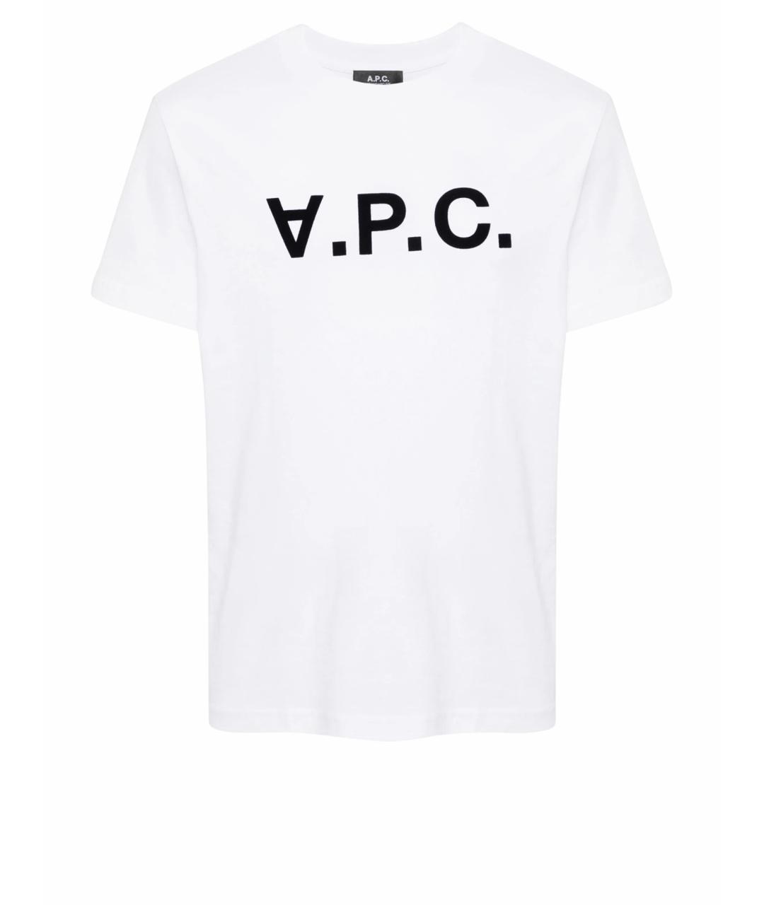 A.P.C. Белая хлопковая футболка, фото 1