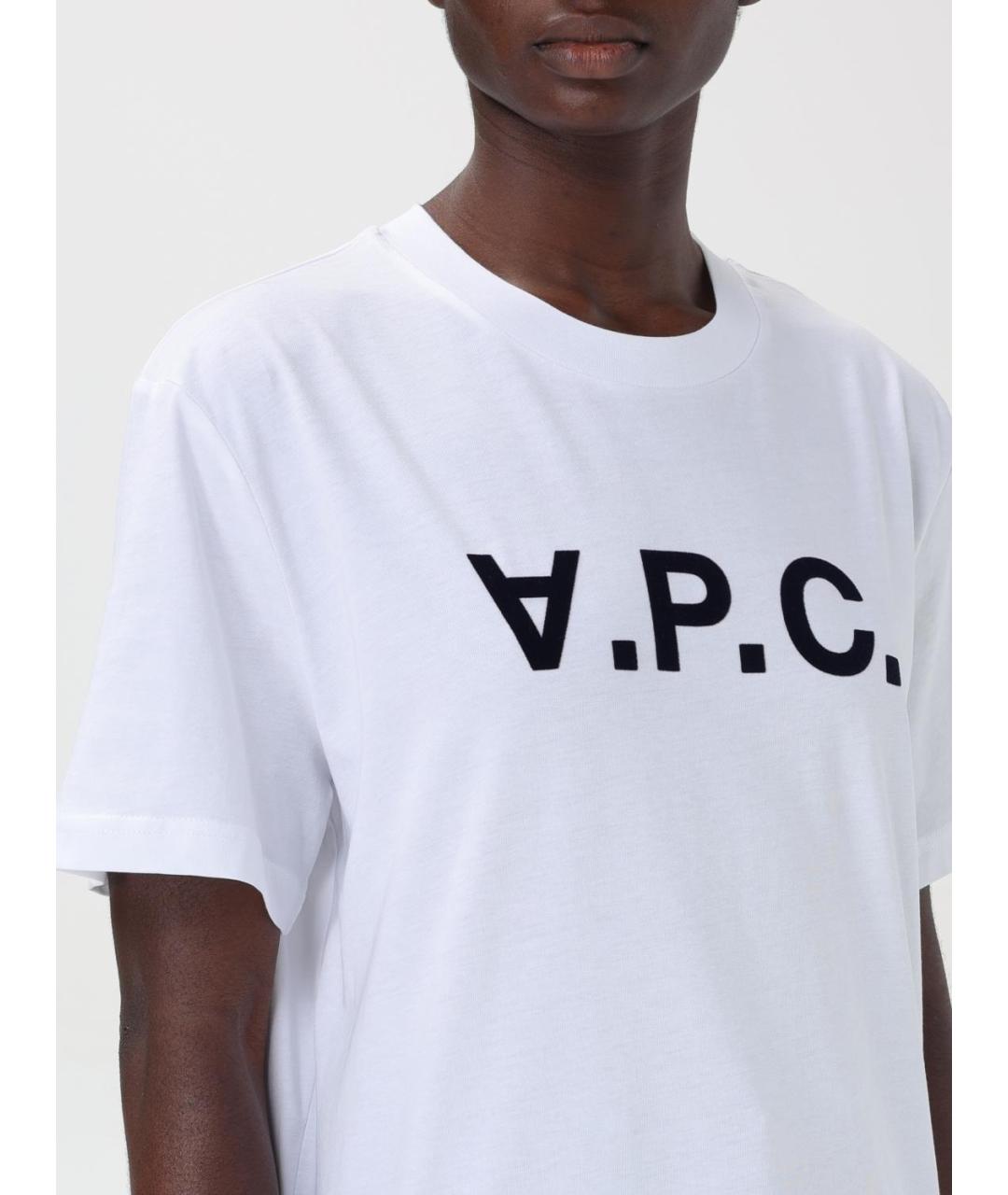A.P.C. Белая хлопковая футболка, фото 4