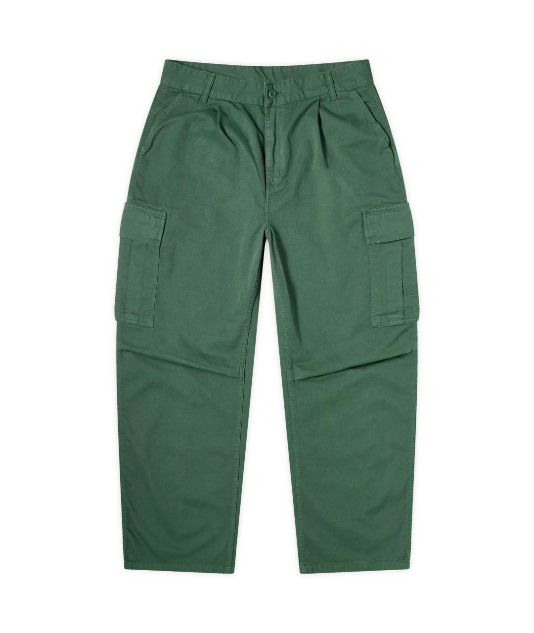 CARHARTT WIP Зеленые хлопковые повседневные брюки, фото 1