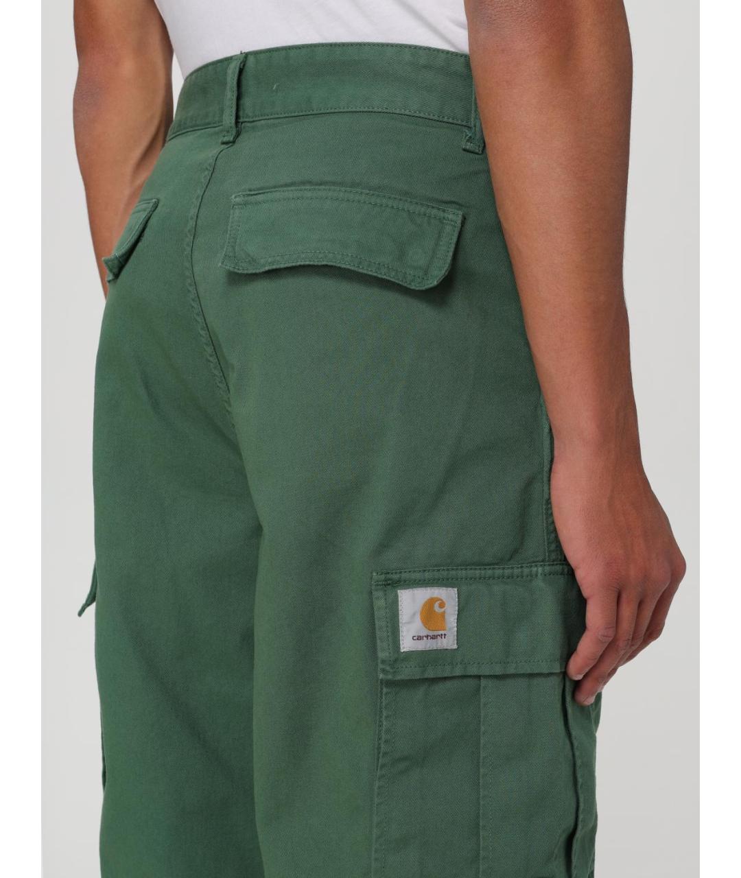 CARHARTT WIP Зеленые хлопковые повседневные брюки, фото 4