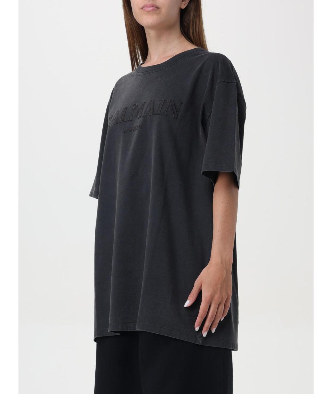 BALMAIN Серая футболка, фото 5
