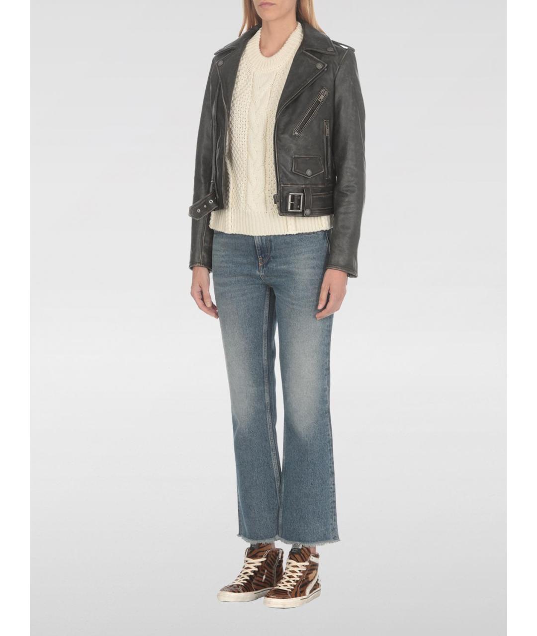 GOLDEN GOOSE DELUXE BRAND Синие прямые джинсы, фото 3