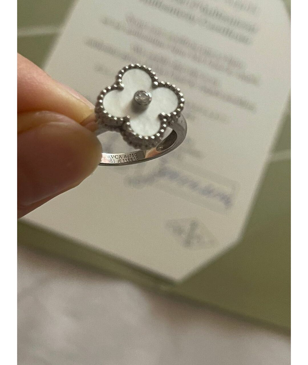 VAN CLEEF & ARPELS Белое кольцо из белого золота, фото 6