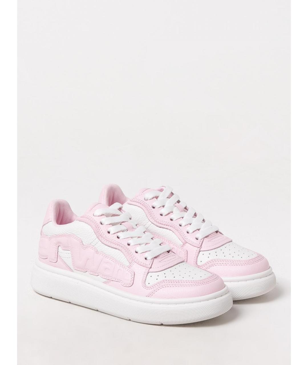 ALEXANDER WANG Розовые кожаные кеды, фото 2