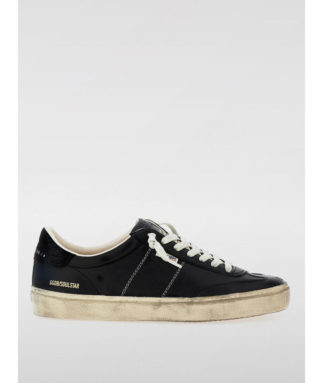GOLDEN GOOSE DELUXE BRAND Черные кожаные низкие кроссовки / кеды, фото 5