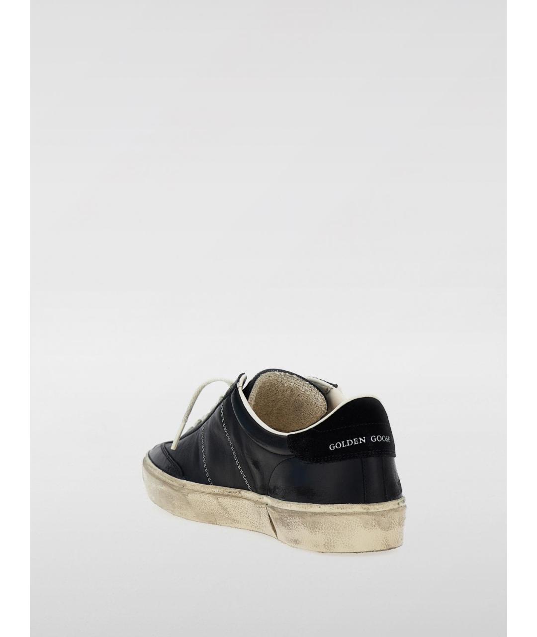 GOLDEN GOOSE DELUXE BRAND Черные кожаные низкие кроссовки / кеды, фото 3
