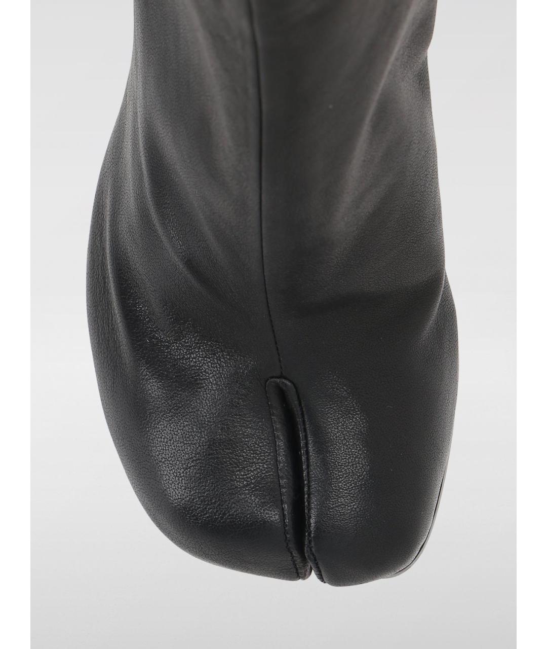 MAISON MARGIELA Черные кожаные ботильоны, фото 4