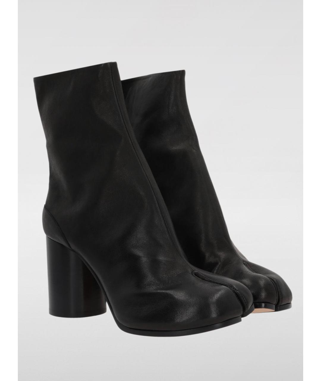 MAISON MARGIELA Черные кожаные ботильоны, фото 2