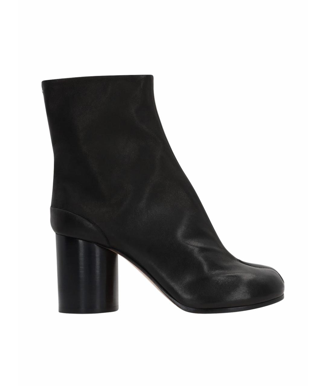 MAISON MARGIELA Черные кожаные ботильоны, фото 1