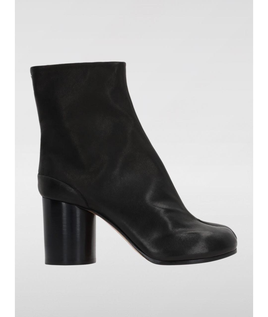 MAISON MARGIELA Черные кожаные ботильоны, фото 5