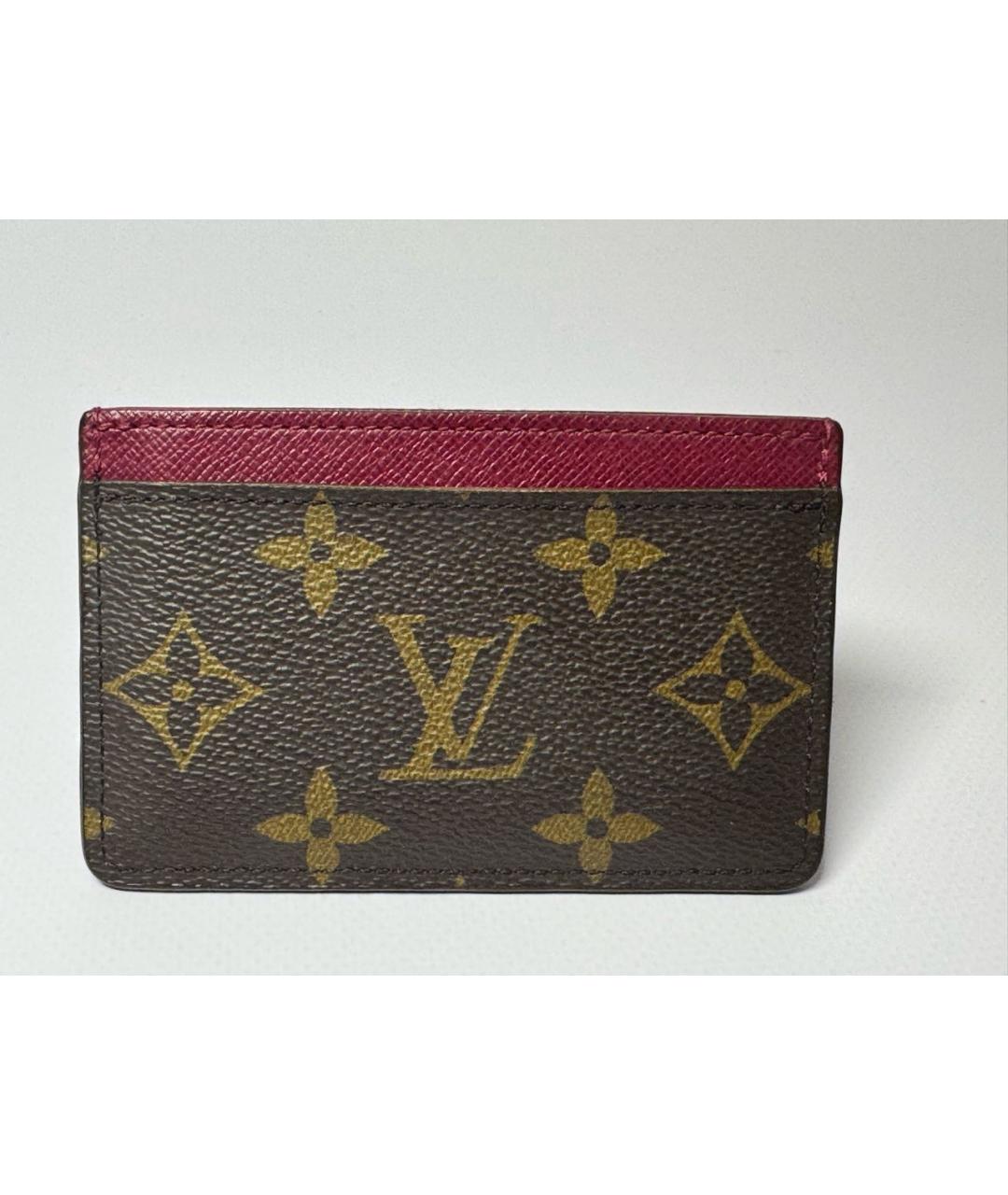 LOUIS VUITTON Коричневый кардхолдер, фото 9