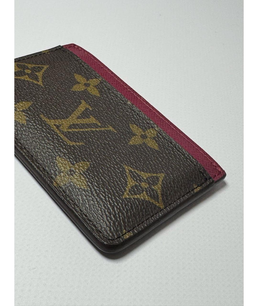 LOUIS VUITTON Коричневый кардхолдер, фото 7